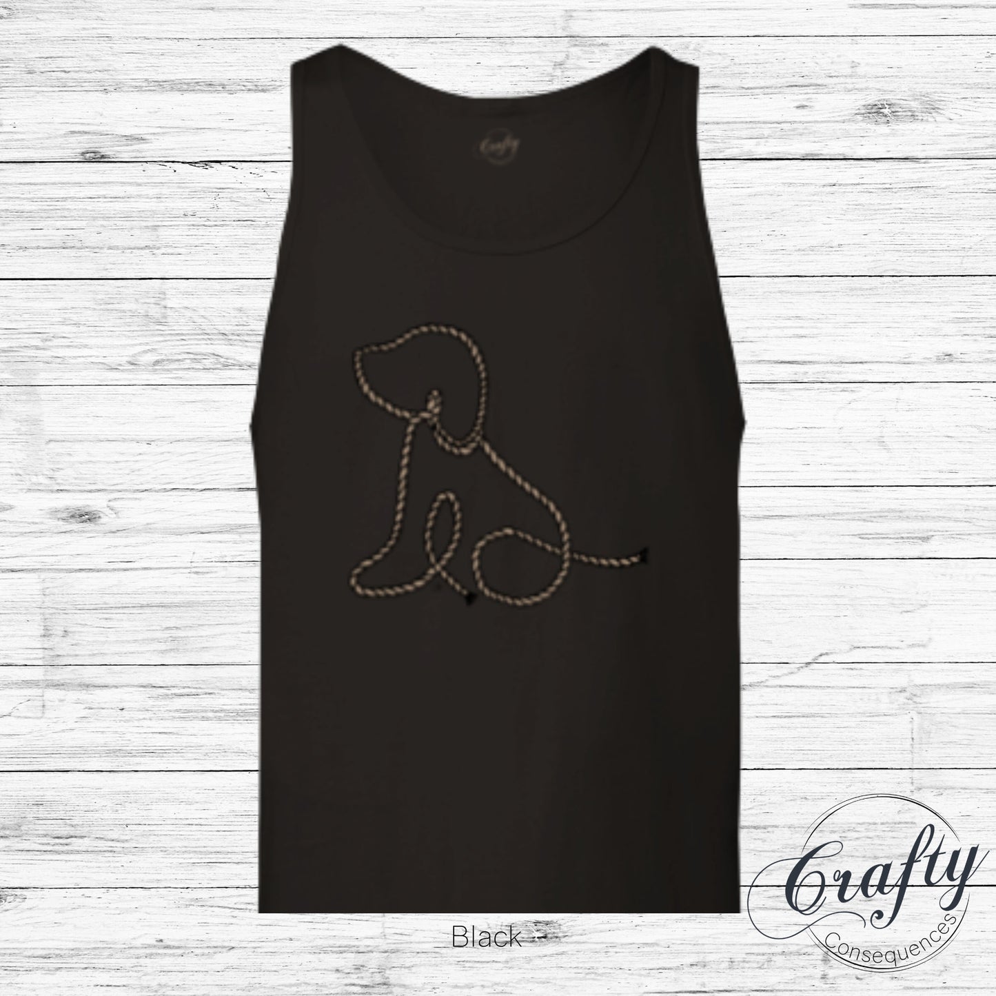 Subtle Rope Puppy Premium Unisex Tank Top
