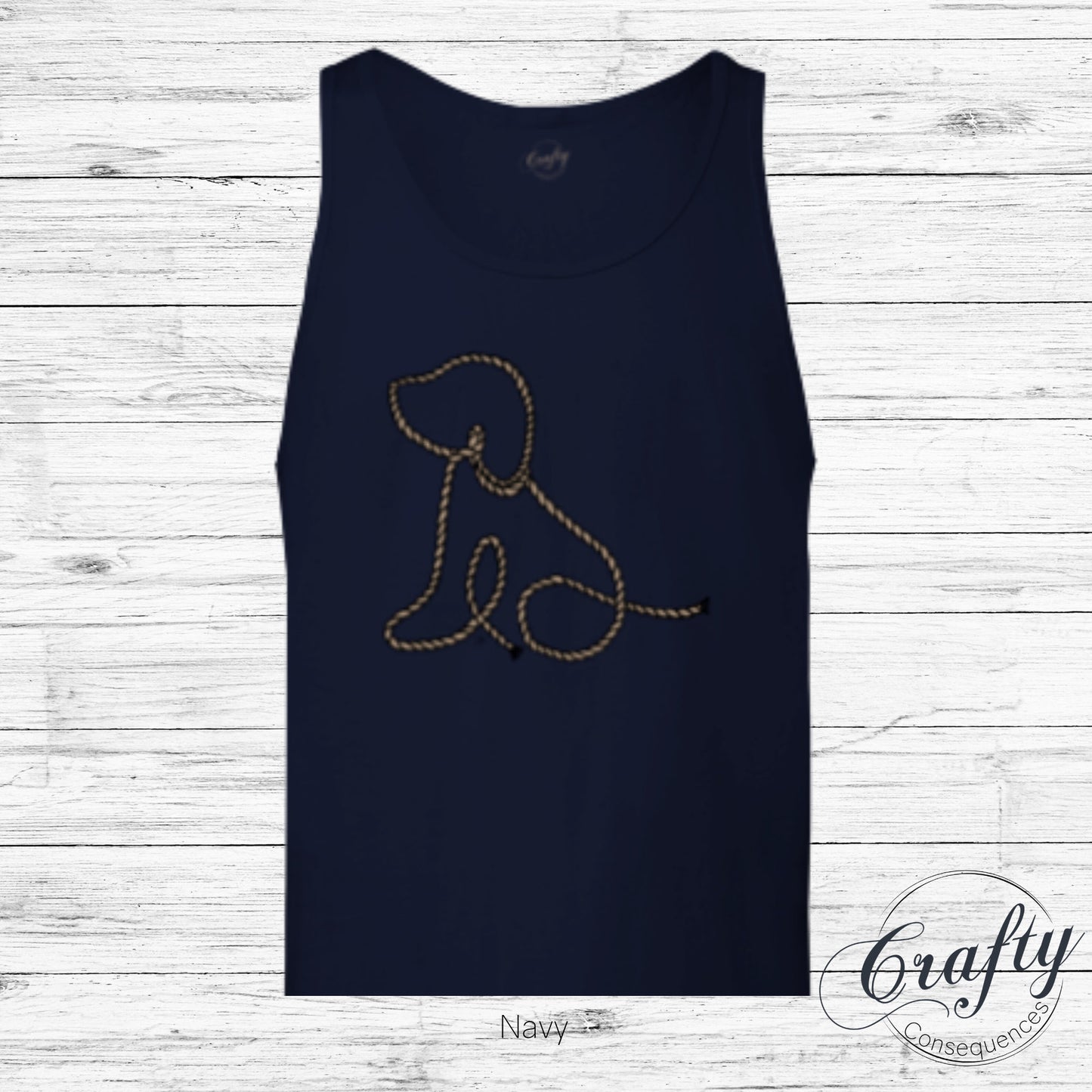 Subtle Rope Puppy Premium Unisex Tank Top