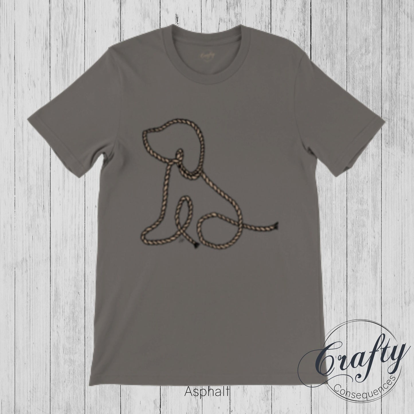 Subtle Rope Puppy Premium Unisex Crewneck T-shirt