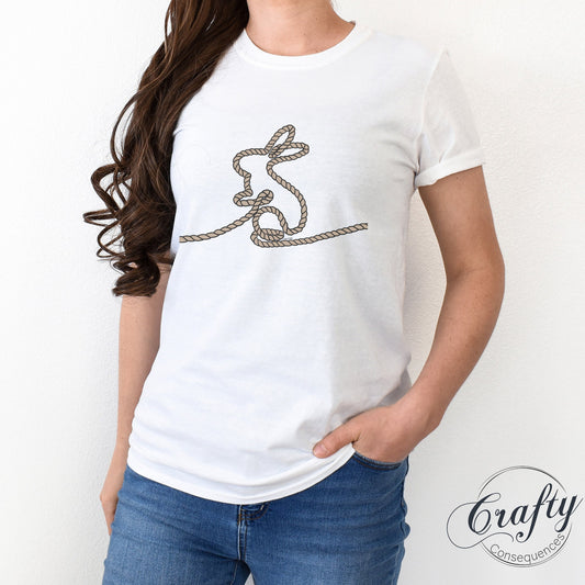 Jute Subtle Rope Bunny Women's Classic Crew Neck