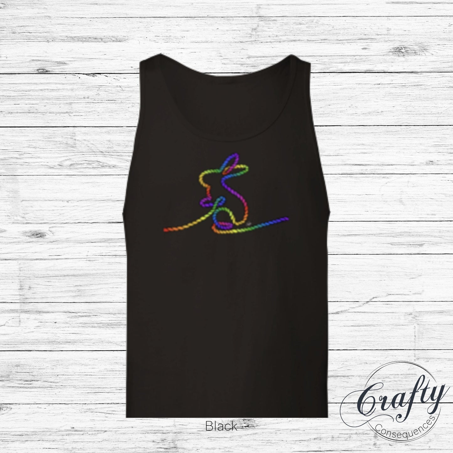 Rainbow Subtle Rope Bunny Premium Unisex Tank Top