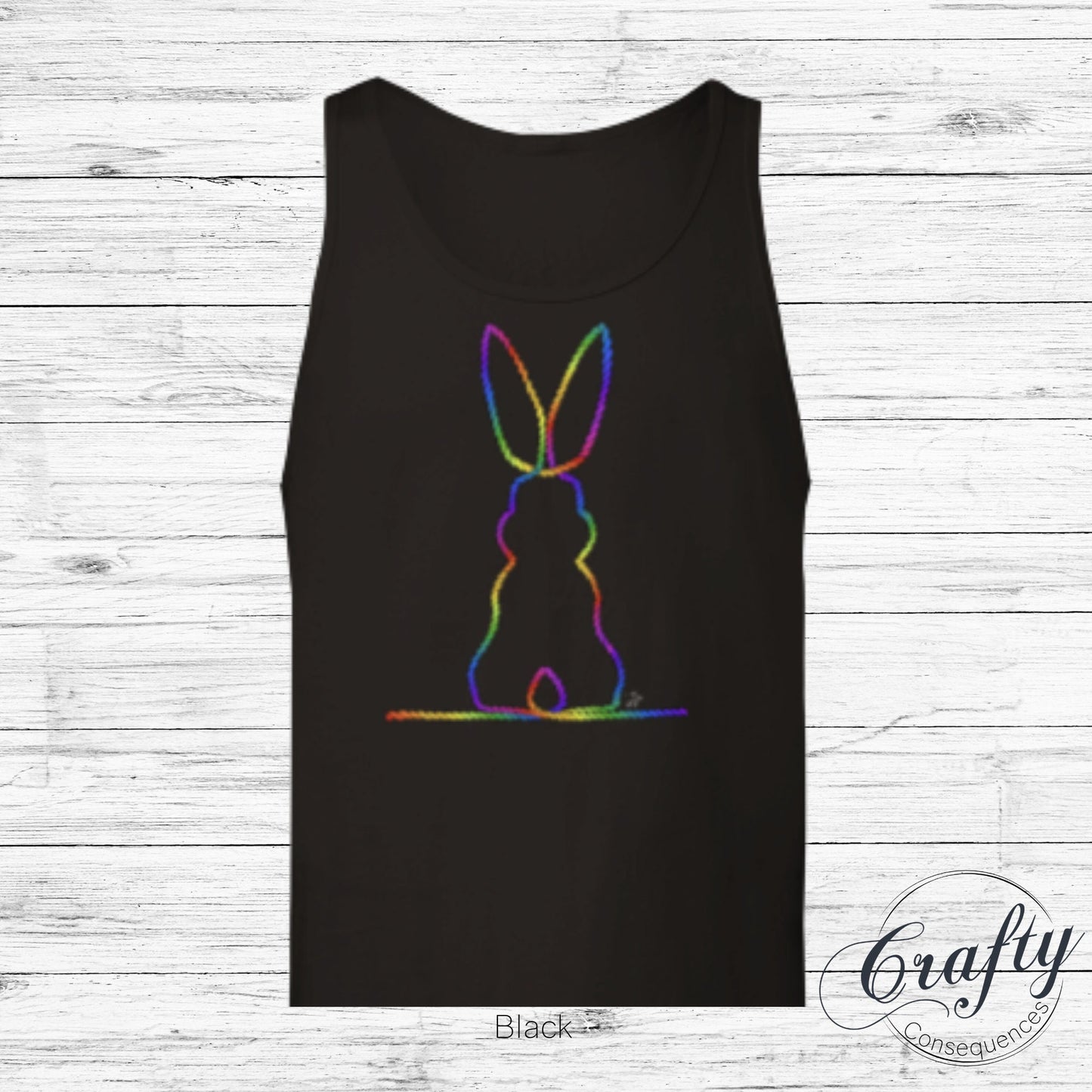 Rainbow Subtle Bunny v2 Premium Unisex Tank Top