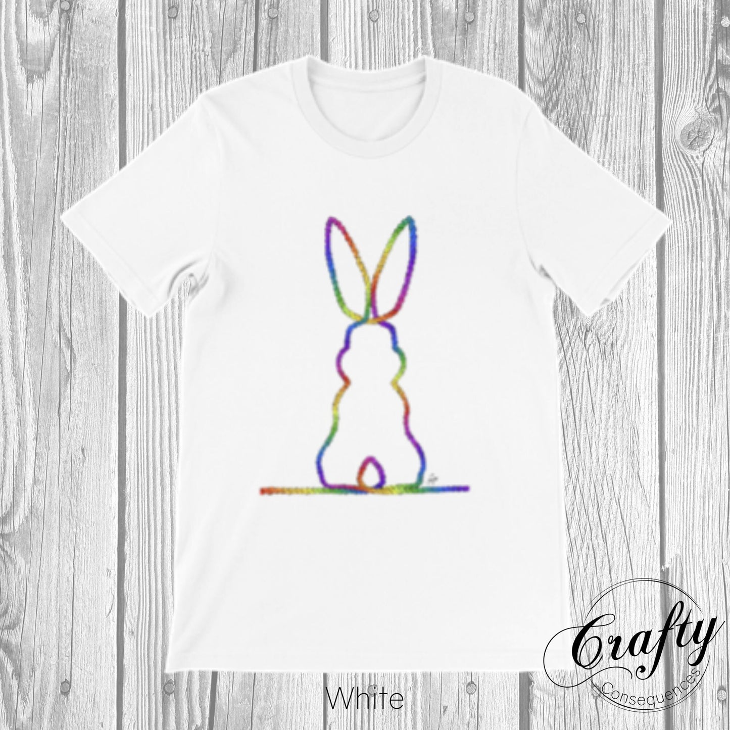 Rainbow Subtle Bunny v2 Premium Unisex Crewneck T-shirt