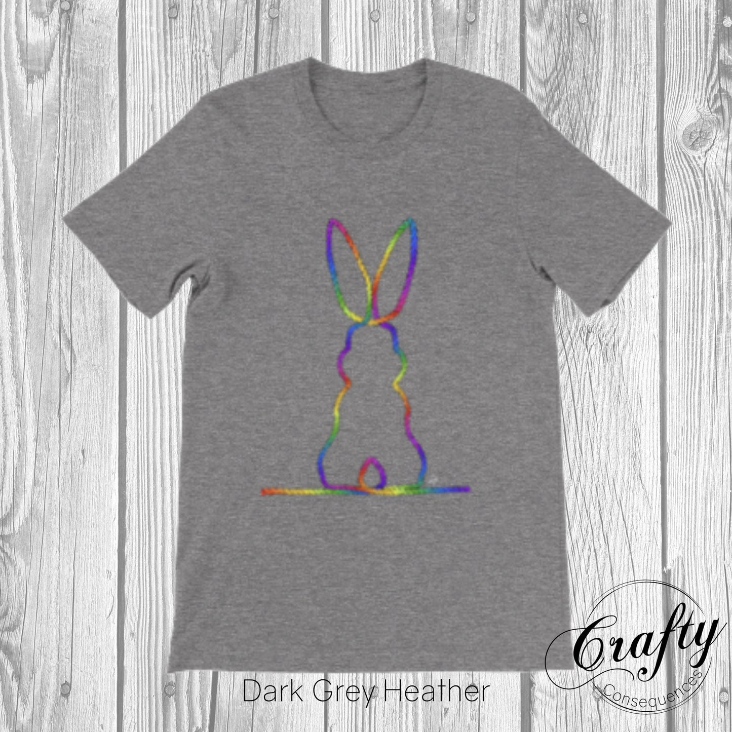 Rainbow Subtle Bunny v2 Premium Unisex Crewneck T-shirt