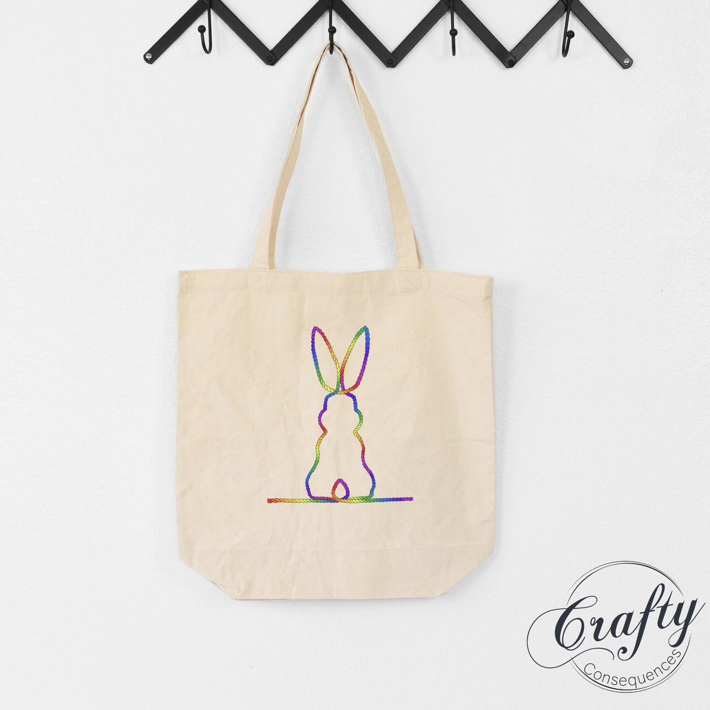 Rainbow Subtle Bunny v2 Classic Tote Bag