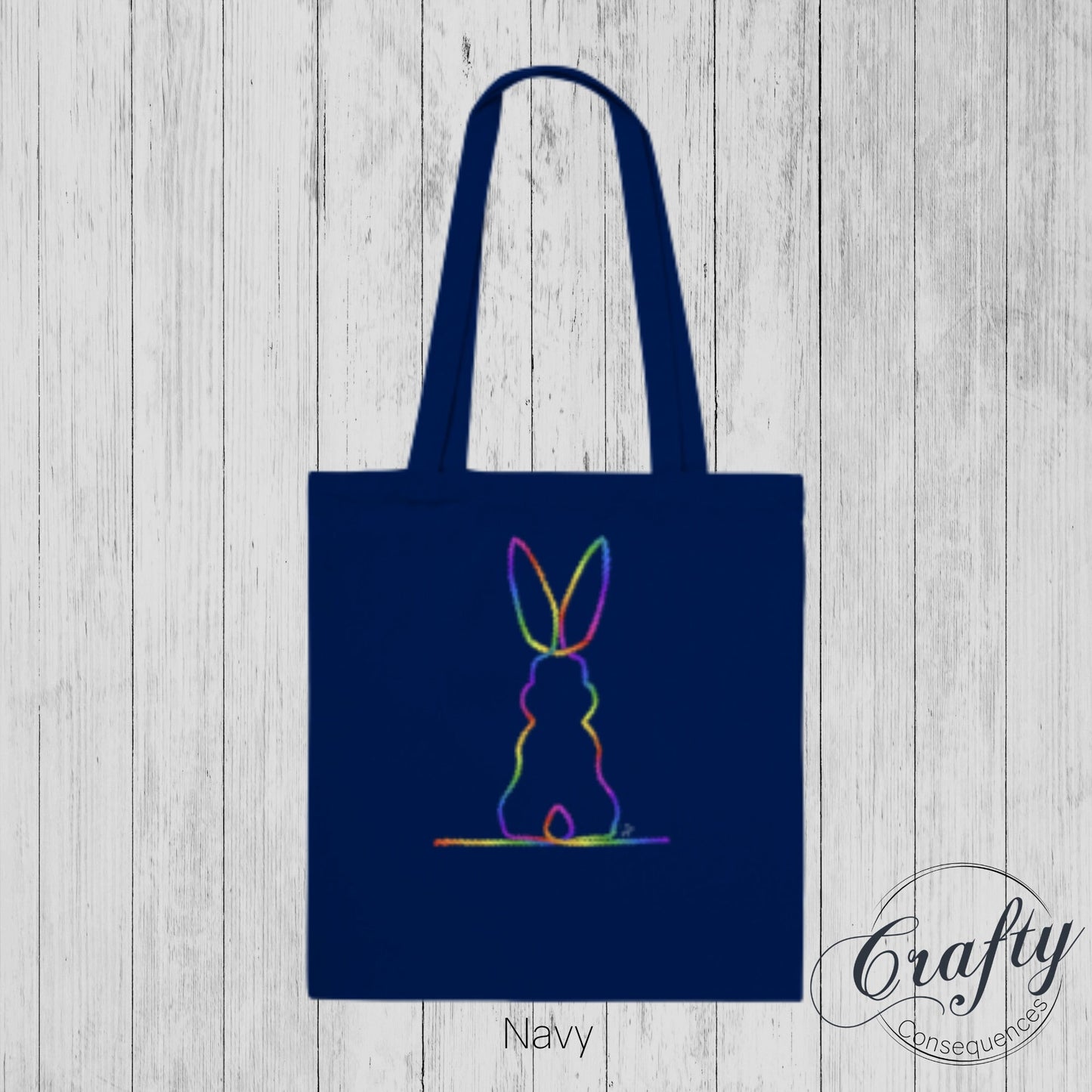 Rainbow Subtle Bunny v2 Classic Tote Bag