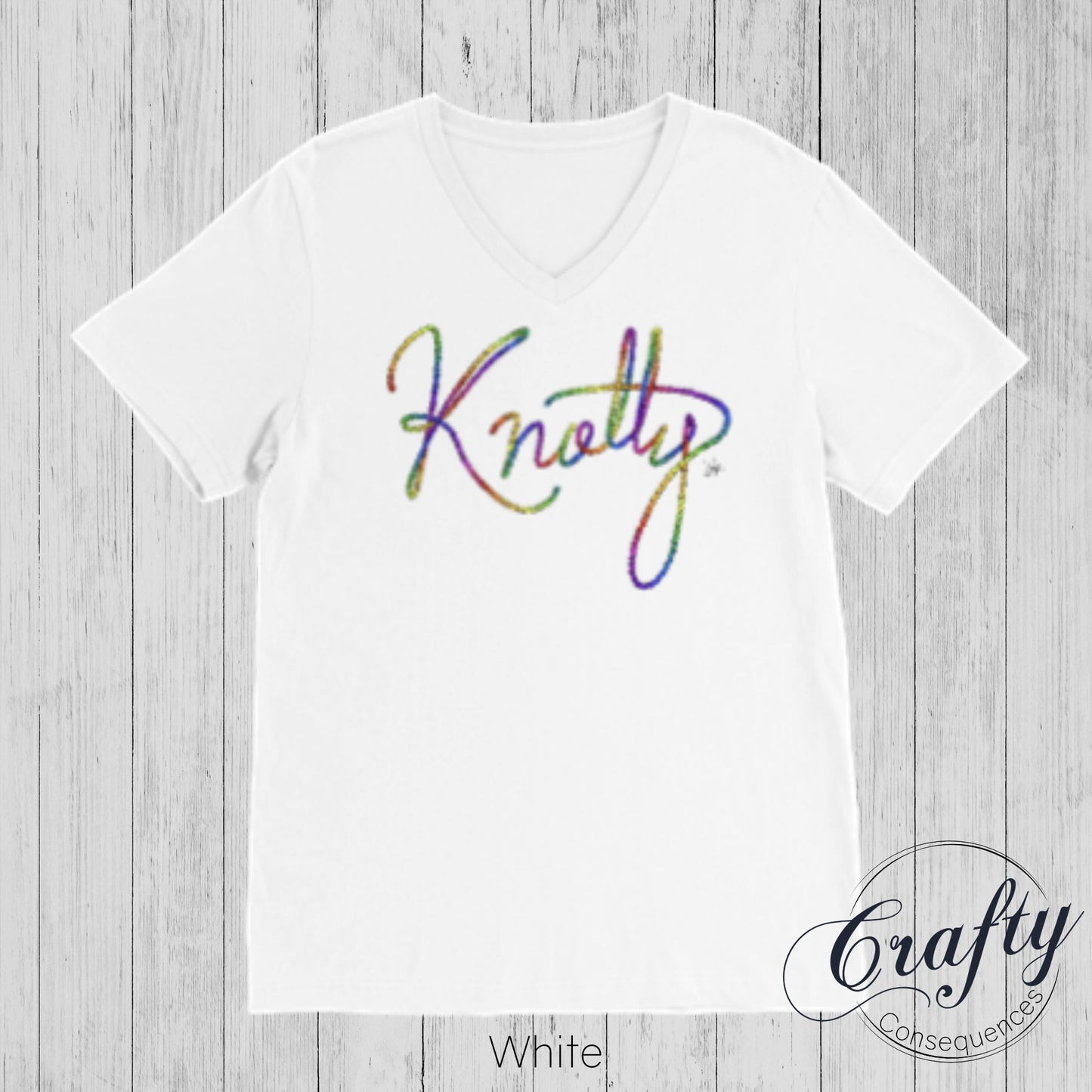 Rainbow Knotty Rope Premium Unisex V-Neck T-shirt