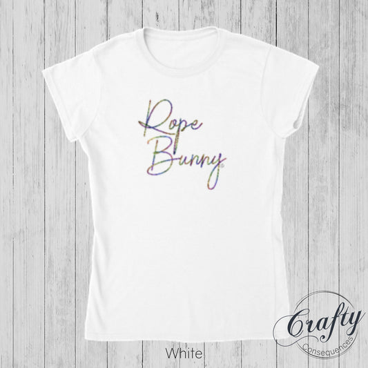 Rainbow Rope Bunny Classic Womens Crewneck T-shirt