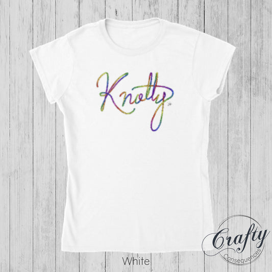 Rainbow Knotty Rope Classic Womens Crewneck T-shirt