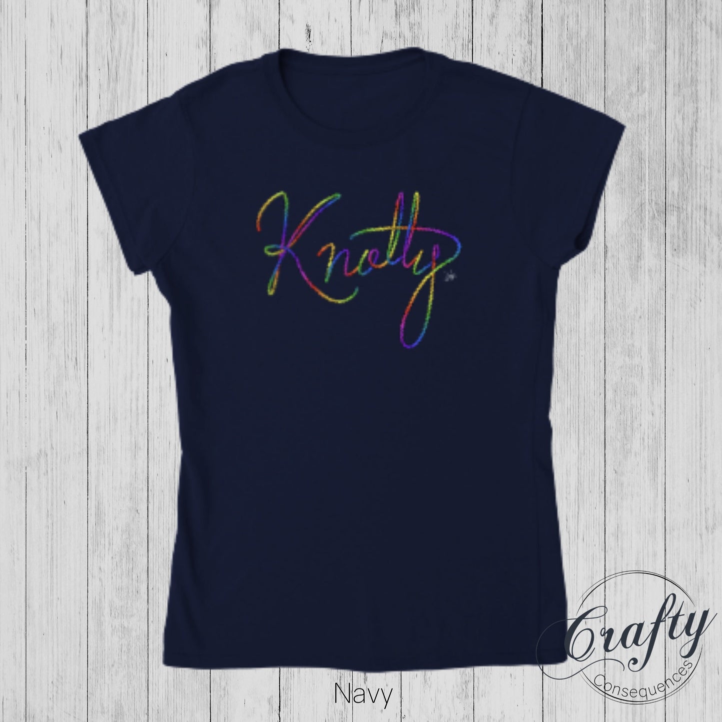 Rainbow Knotty Rope Classic Womens Crewneck T-shirt