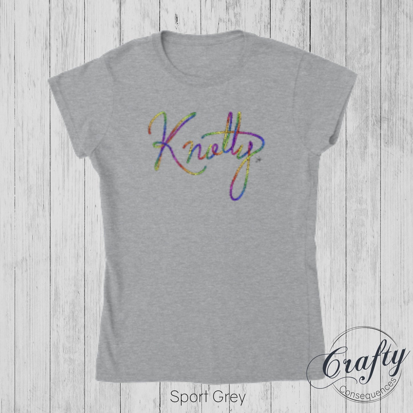 Rainbow Knotty Rope Classic Womens Crewneck T-shirt