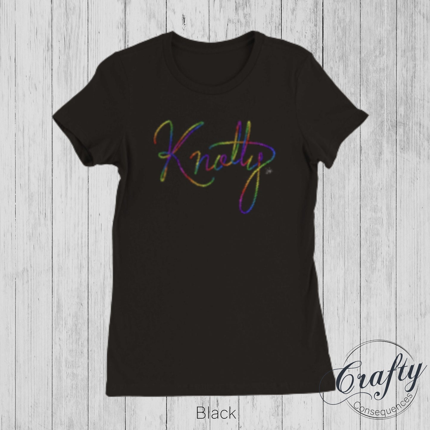 Rainbow Knotty Rope Premium Womens Crewneck T-shirt
