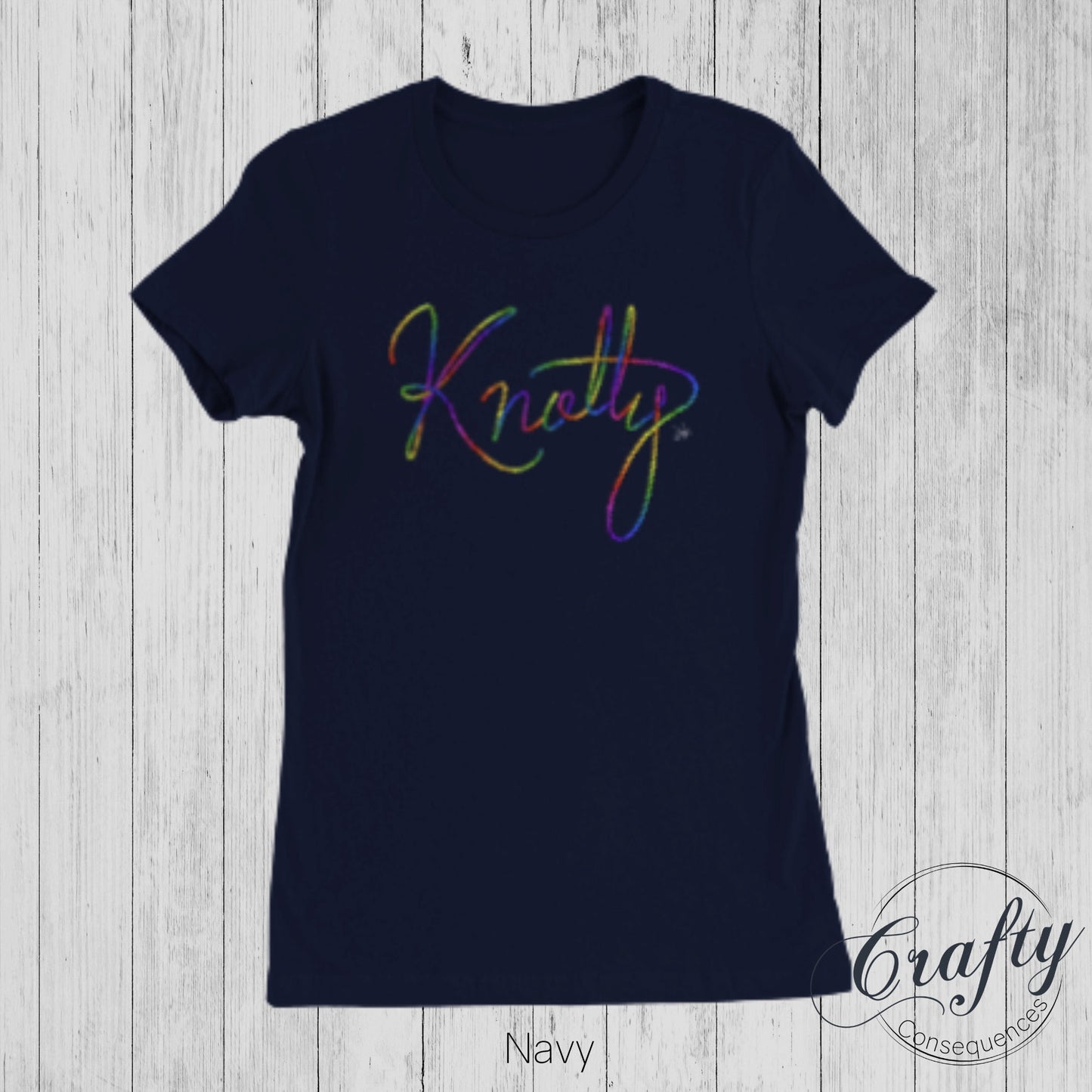 Rainbow Knotty Rope Premium Womens Crewneck T-shirt