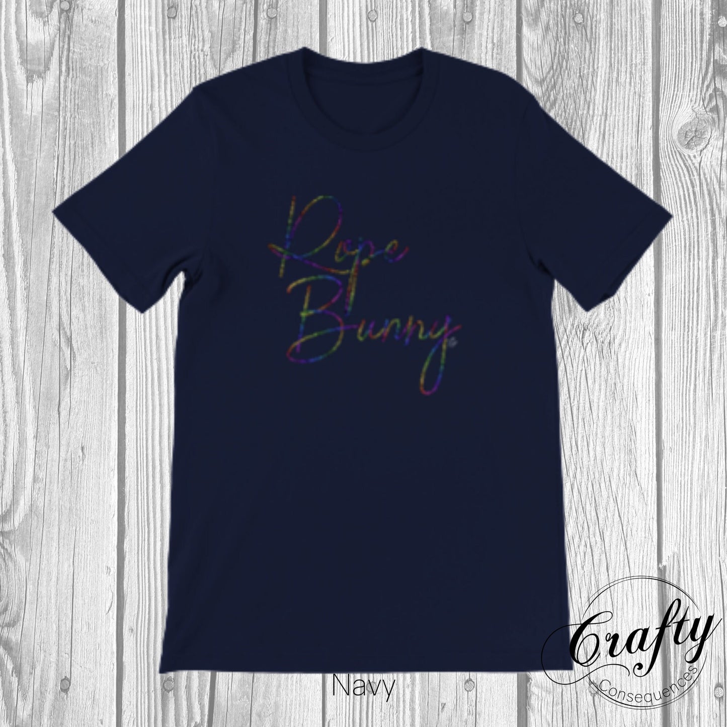 Rainbow Rope Bunny Premium Unisex Crewneck T-shirt