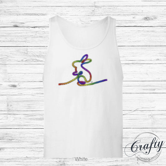 Rainbow Subtle Rope Bunny Premium Unisex Tank Top