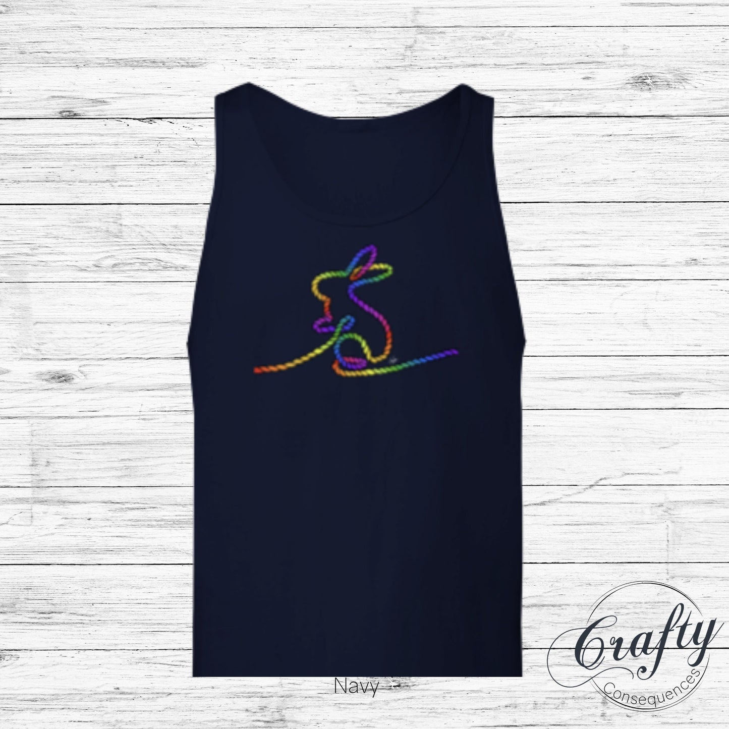 Rainbow Subtle Rope Bunny Premium Unisex Tank Top