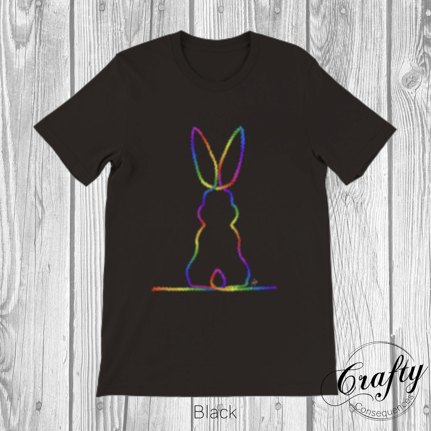 Rainbow Subtle Bunny v2 Premium Unisex Crewneck T-shirt