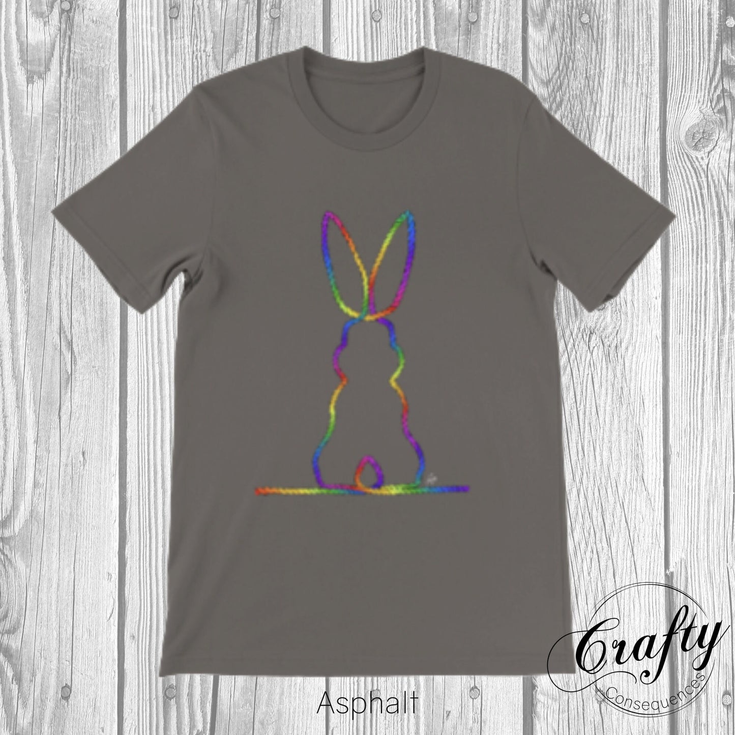 Rainbow Subtle Bunny v2 Premium Unisex Crewneck T-shirt