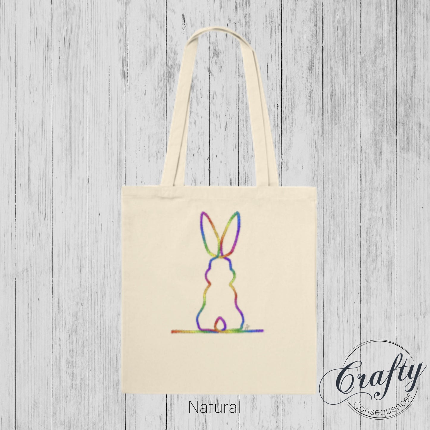 Rainbow Subtle Bunny v2 Classic Tote Bag