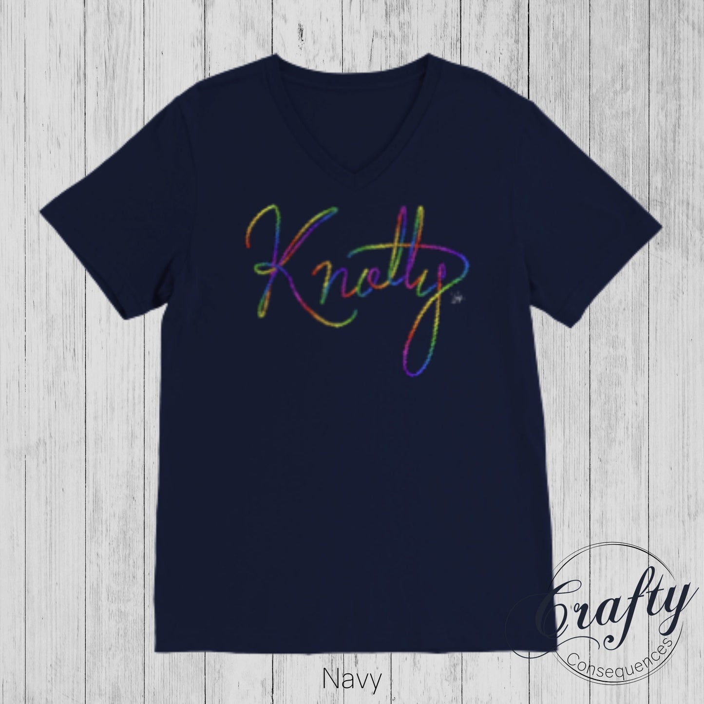 Rainbow Knotty Rope Premium Unisex V-Neck T-shirt