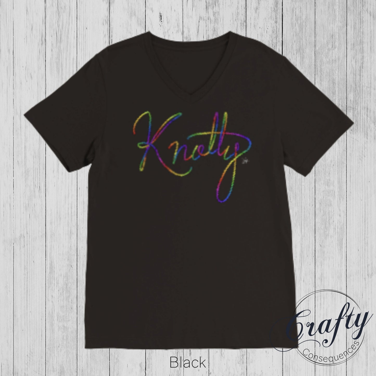 Rainbow Knotty Rope Premium Unisex V-Neck T-shirt