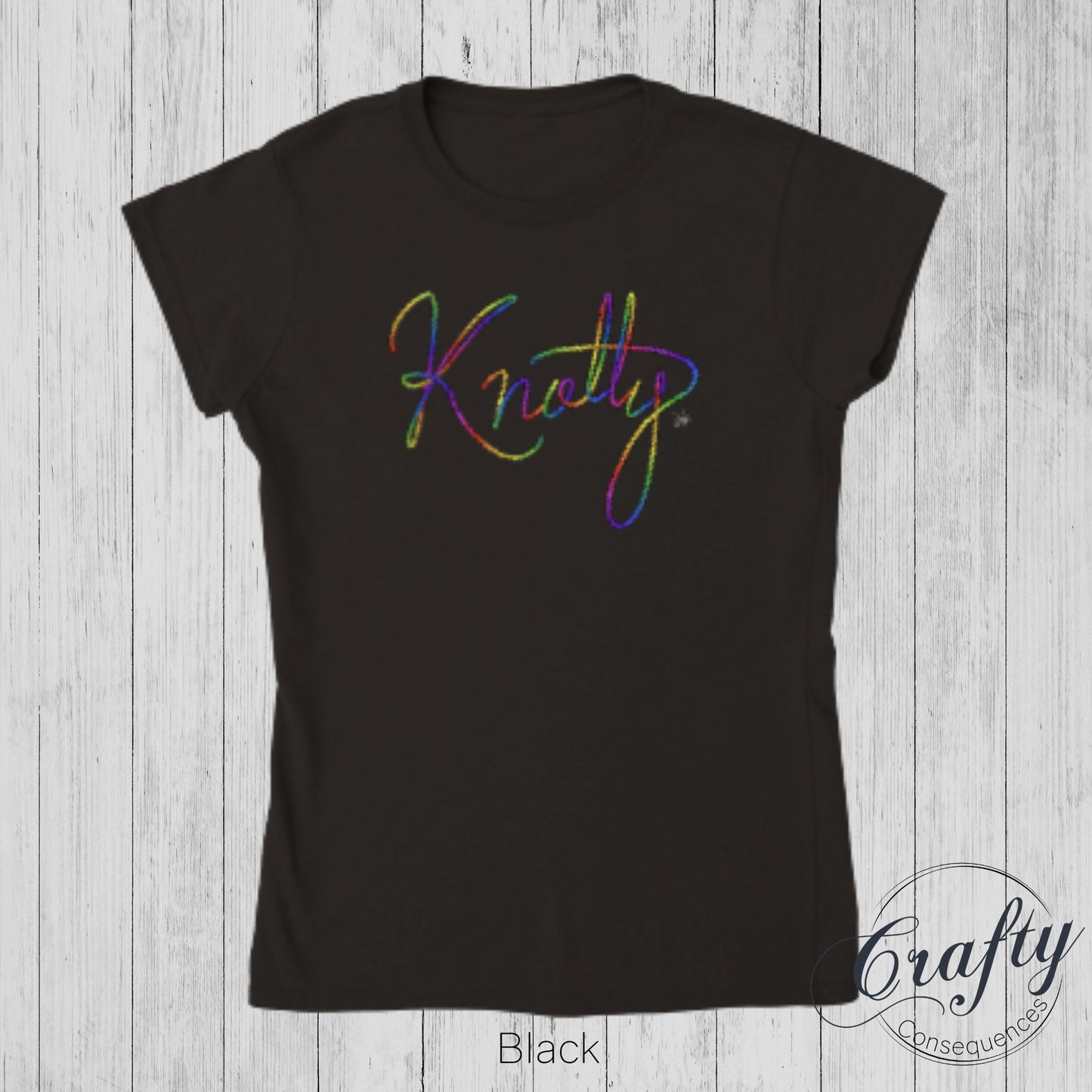 Rainbow Knotty Rope Classic Womens Crewneck T-shirt