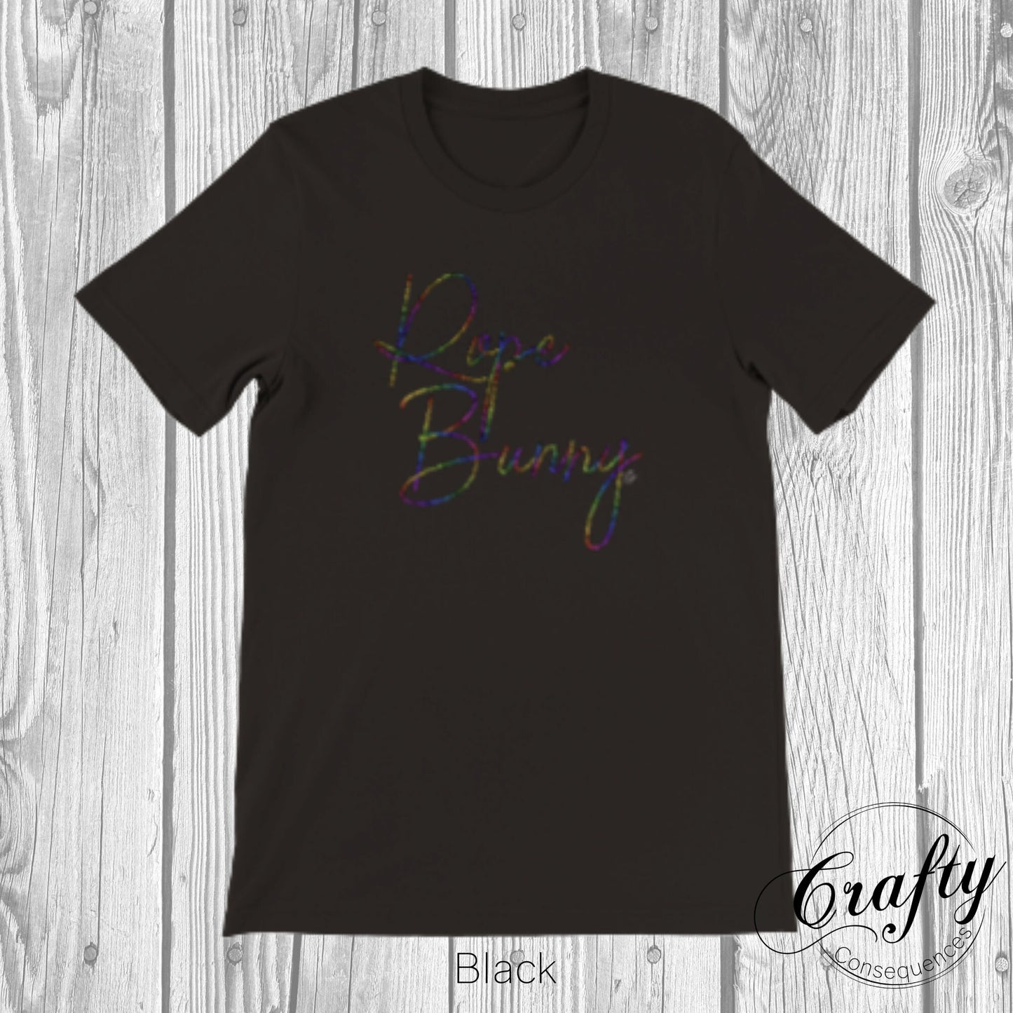Rainbow Rope Bunny Premium Unisex Crewneck T-shirt
