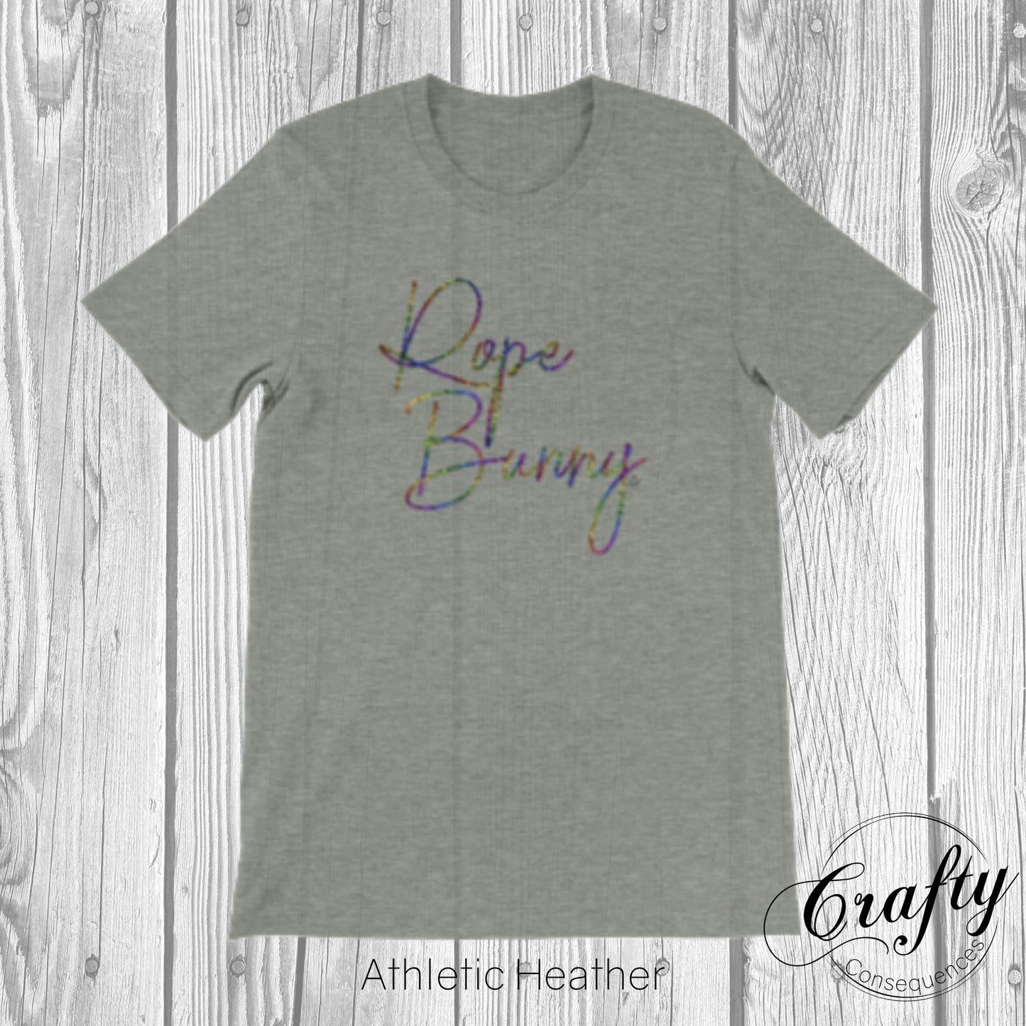 Rainbow Rope Bunny Premium Unisex Crewneck T-shirt