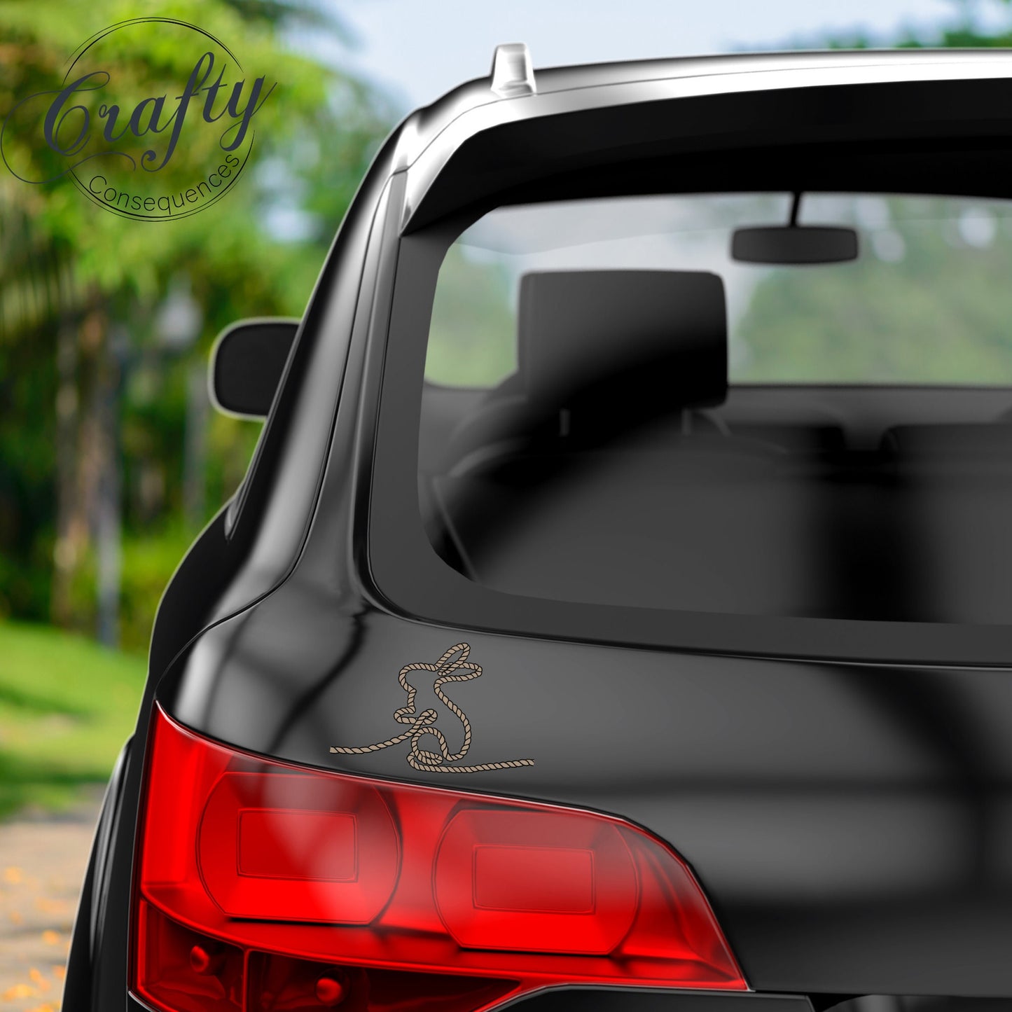 Subtle Rope Bunny Bumper Sticker Car Decal