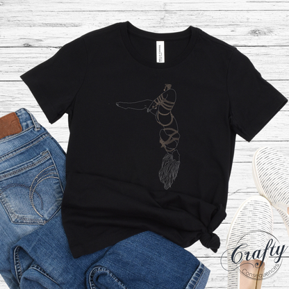 Futomomo Shibari Drawing – Premium Women's Crewneck T-Shirt