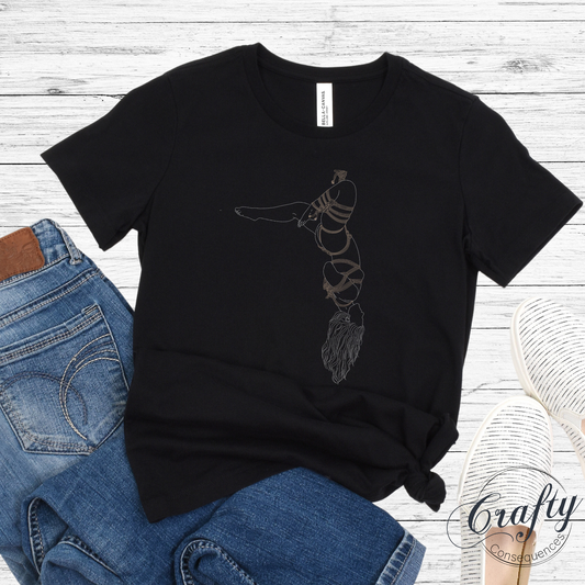 Futomomo Shibari Drawing – Premium Women's Crewneck T-Shirt