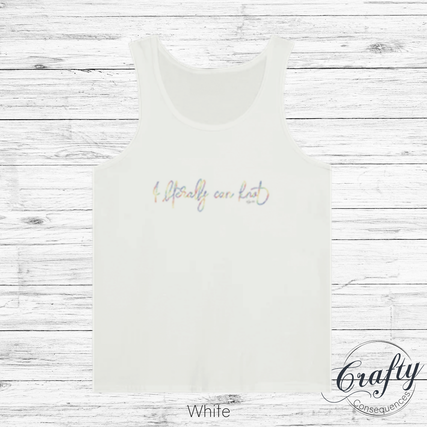 I Literally Can Knot – Rainbow Premium Unisex Tank Top
