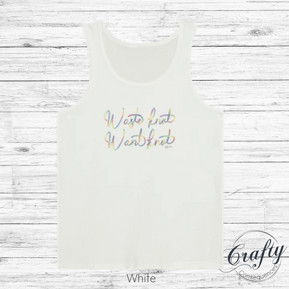 Waste knot Want knot Rainbow Premium Unisex Tank Top