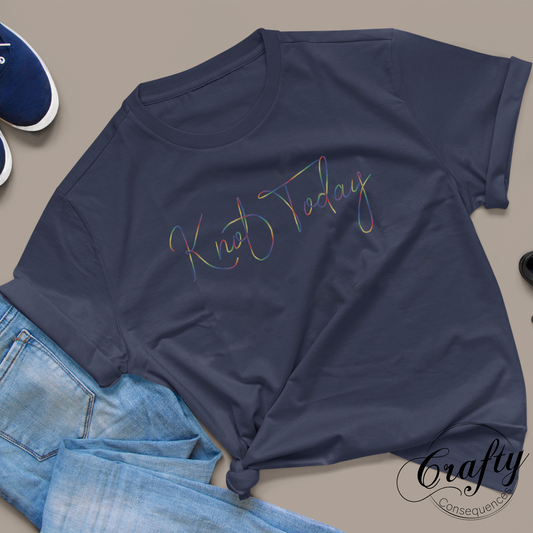 Knot Today – Rainbow Premium Unisex Crewneck T-Shirt