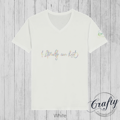 I Literally Can Knot – Rainbow Premium Unisex V-Neck T-Shirt