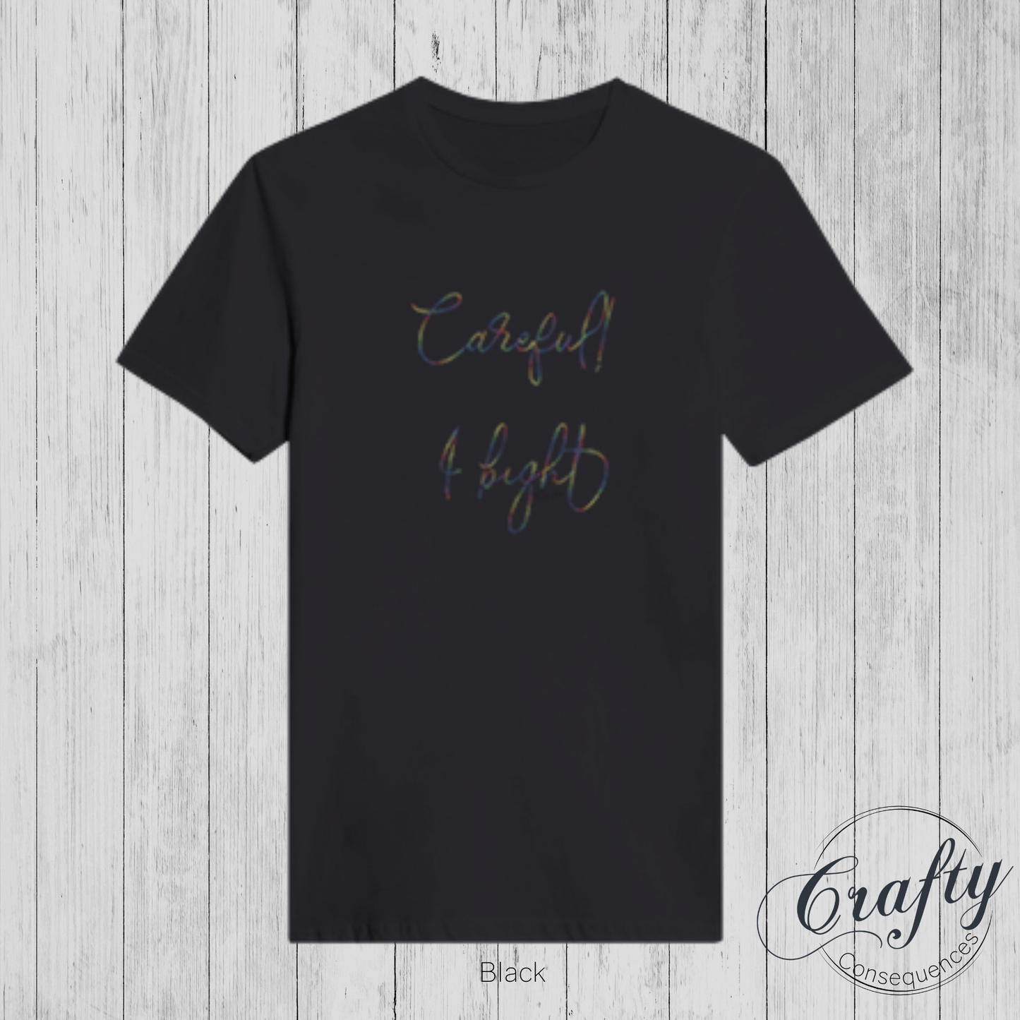 Careful, I Bight – Rainbow Classic Women's Crewneck T-Shirt