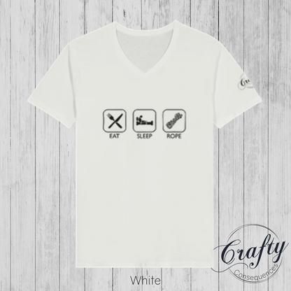 Eat Sleep Rope – Premium Unisex V-Neck T-Shirt