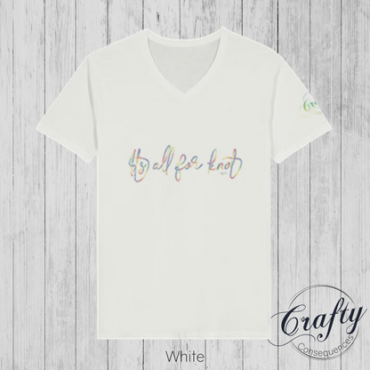 It’s All for Knot – Rainbow Premium Unisex V-Neck T-Shirt