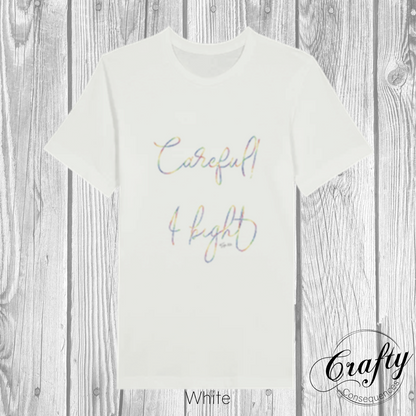 Careful, I Bight – Rainbow Premium Unisex Crewneck T-Shirt