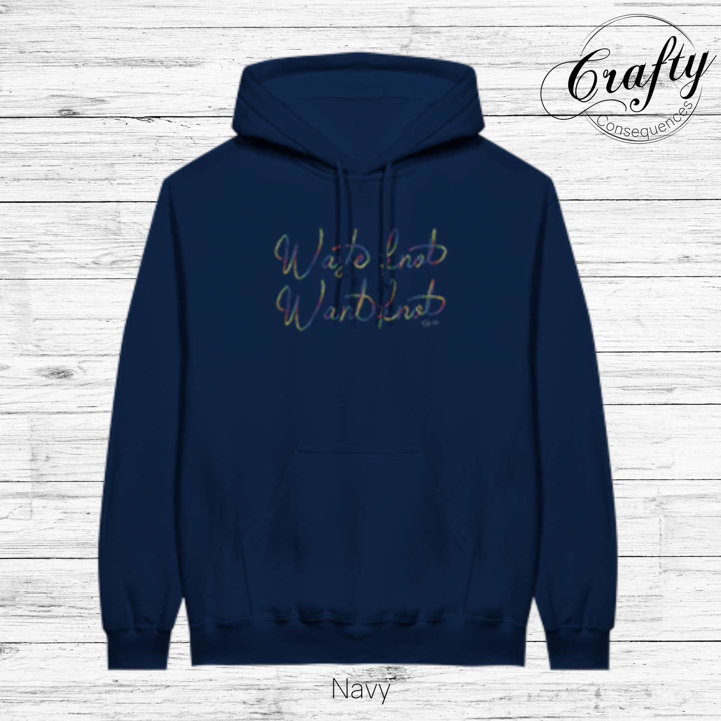 Waste Knot, Want Knot – Rainbow Classic Unisex Pullover Hoodie