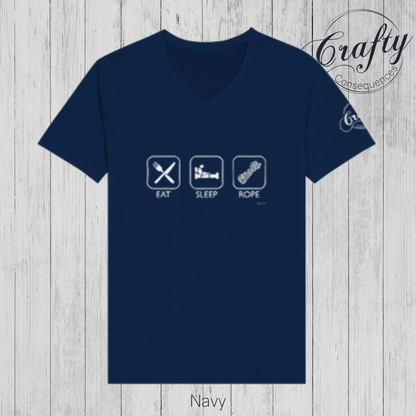 Eat Sleep Rope – Premium Unisex V-Neck T-Shirt