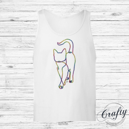 Subtle Rope Kitten V2 (Rainbow Design) – Premium Unisex Tank Top