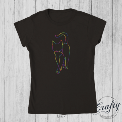 Subtle Rope Kitten V2 – Classic Women's Crewneck T-Shirt