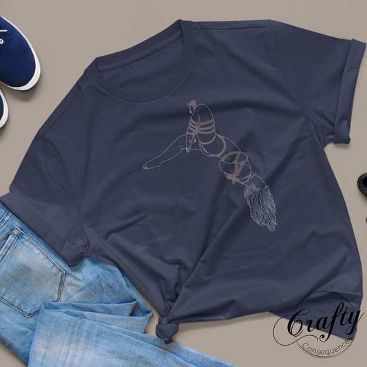 Futomomo Shibari Drawing – Premium Unisex Crewneck T-Shirt