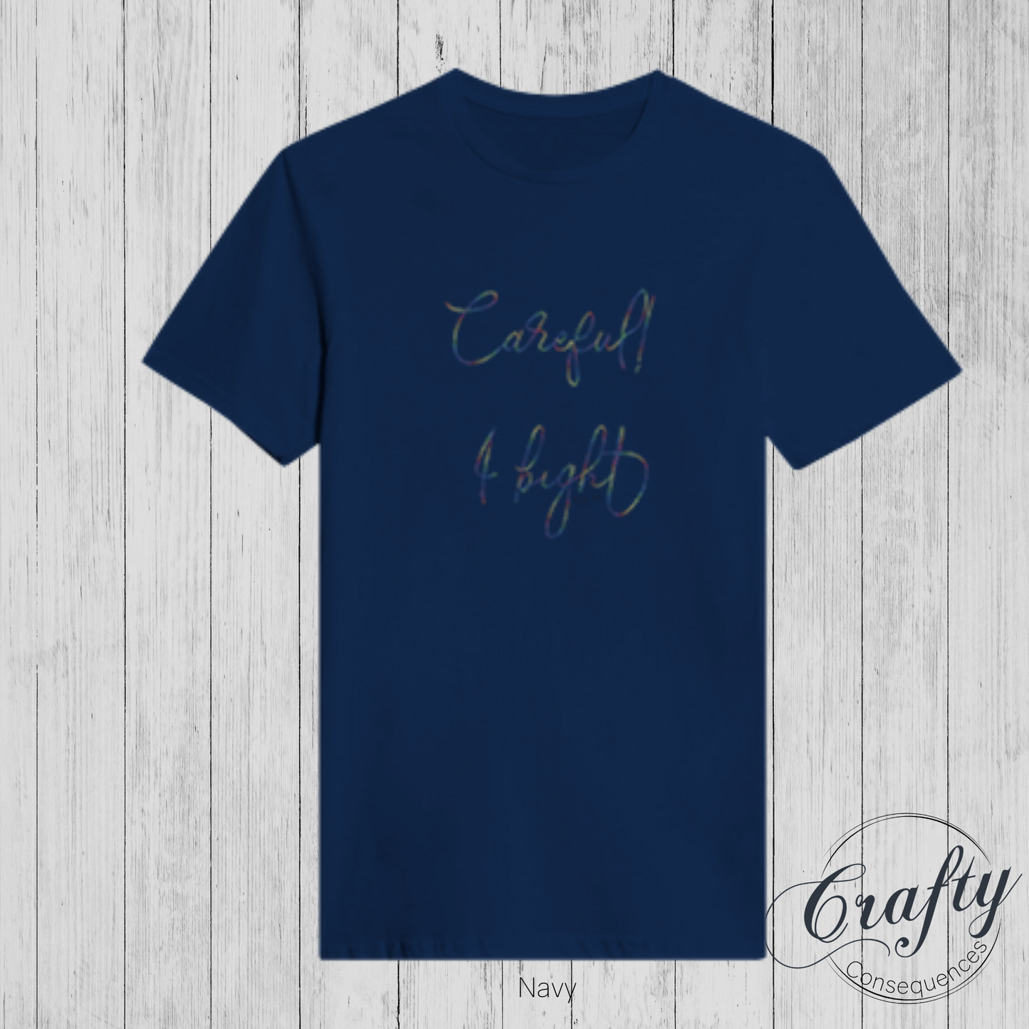 Careful, I Bight – Rainbow Classic Women's Crewneck T-Shirt
