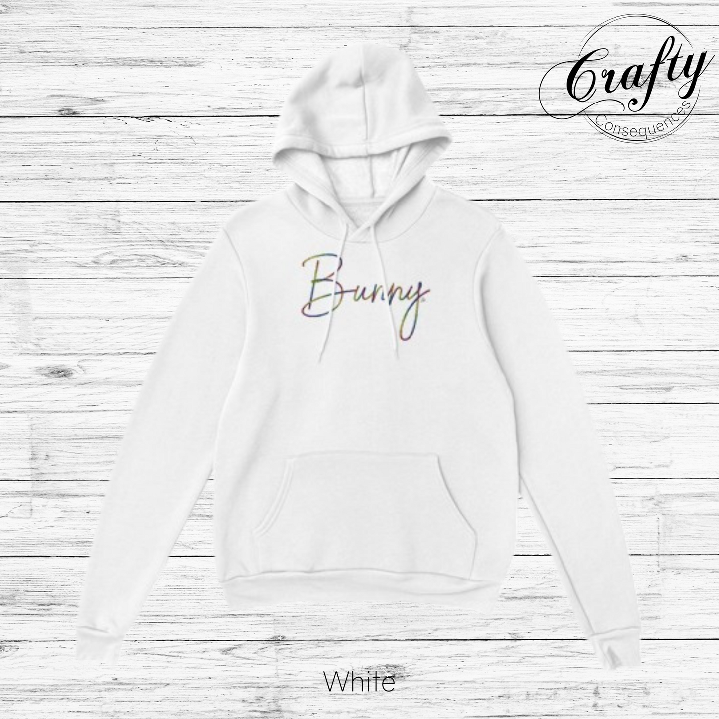 Rainbow Bunny Rope – Classic Unisex Pullover Hoodie