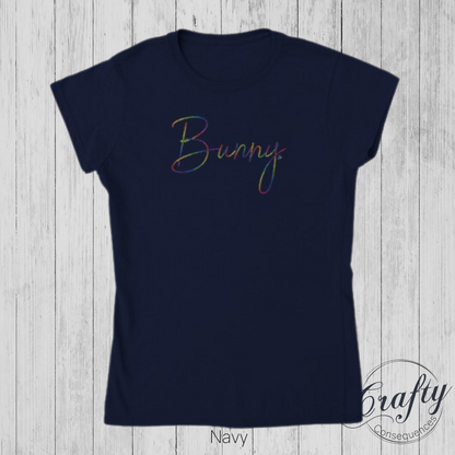 Rainbow Bunny Rope – Classic Women's Crewneck T-Shirt