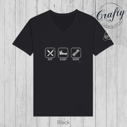 Eat Sleep Rope – Premium Unisex V-Neck T-Shirt