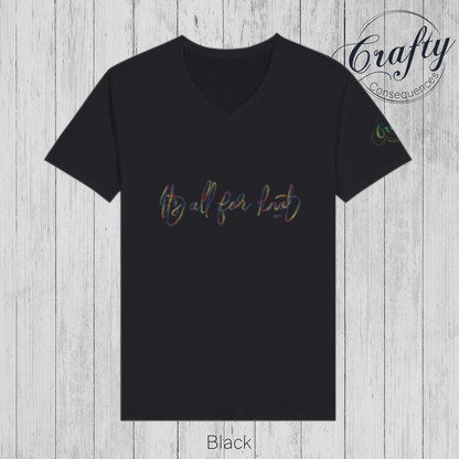 It’s All for Knot – Rainbow Premium Unisex V-Neck T-Shirt