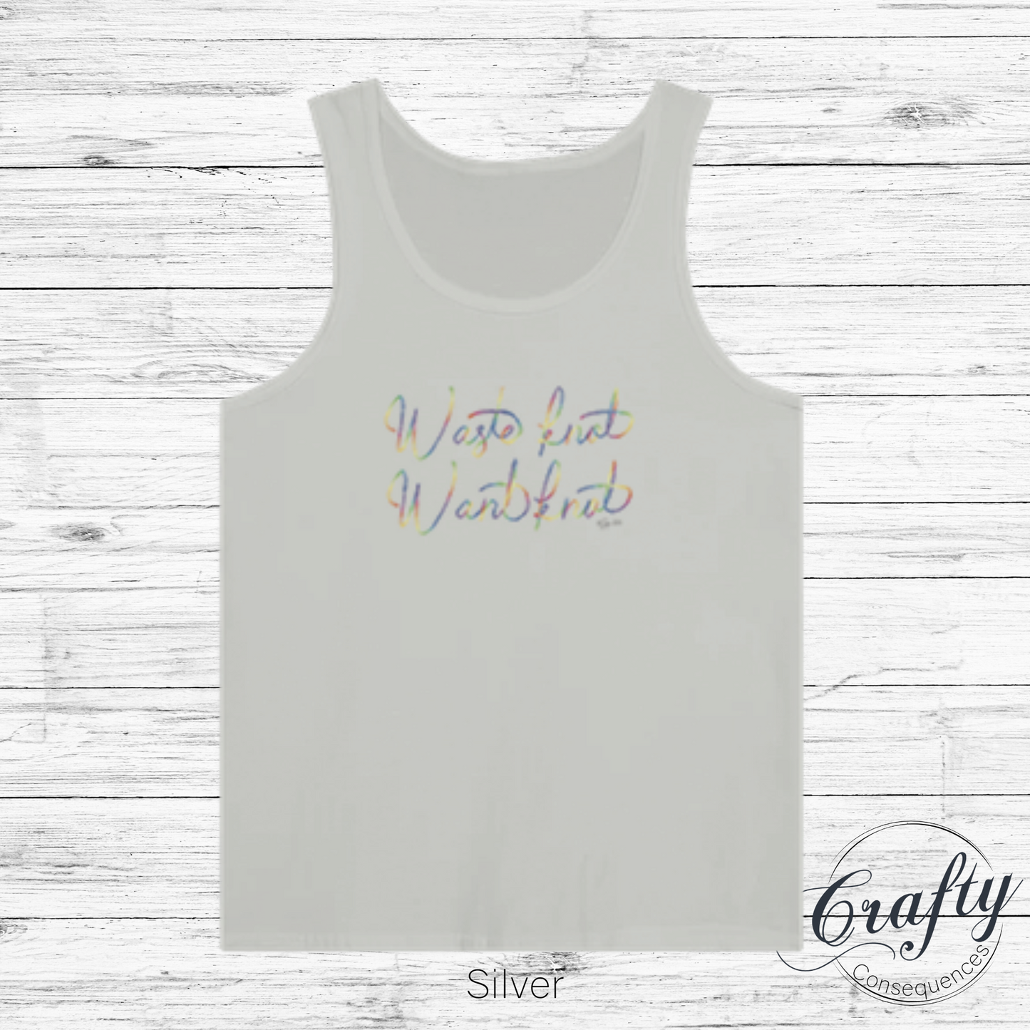 Waste knot Want knot Rainbow Premium Unisex Tank Top